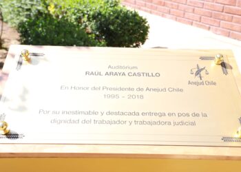 Anejud rinde homenaje a Raúl Araya Castillo en el marco del “Día del Empleado y Empleada Judicial”