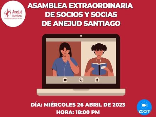 Anejud Santiago realizará Asamblea Extraordinaria de socios y socias