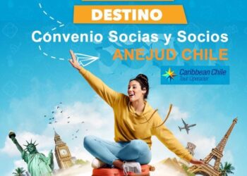 Anejud firma convenio con Caribbean Chile para ofrecer descuentos exclusivos en viajes a sus socios y socias