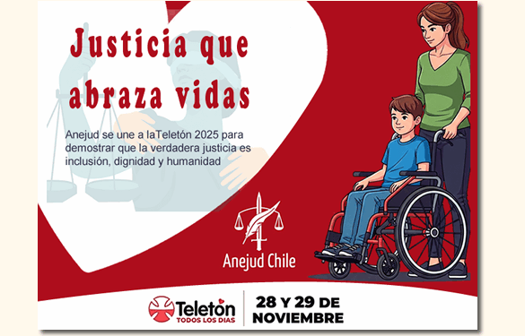 Anejud Chile abraza la Teletón con fuerza y corazón