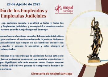 SALUDO DEL DIRECTORIO DE ANEJUD SANTIAGO POR EL DÍA DEL EMPLEADO JUDICIAL