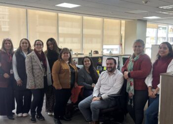 Directorio de ANEJUD Santiago visita la Unidad Centralizada de Cumplimiento de los Tribunales de Familia de Santiago